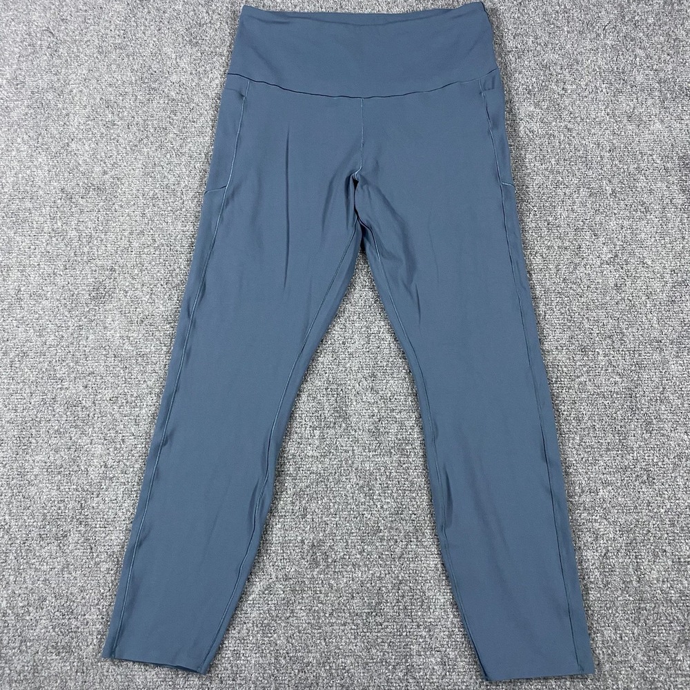 Rhone Revive‎ Leggings XL Blue 7/8 Pockets Nylon Stretch Gym Yoga Running